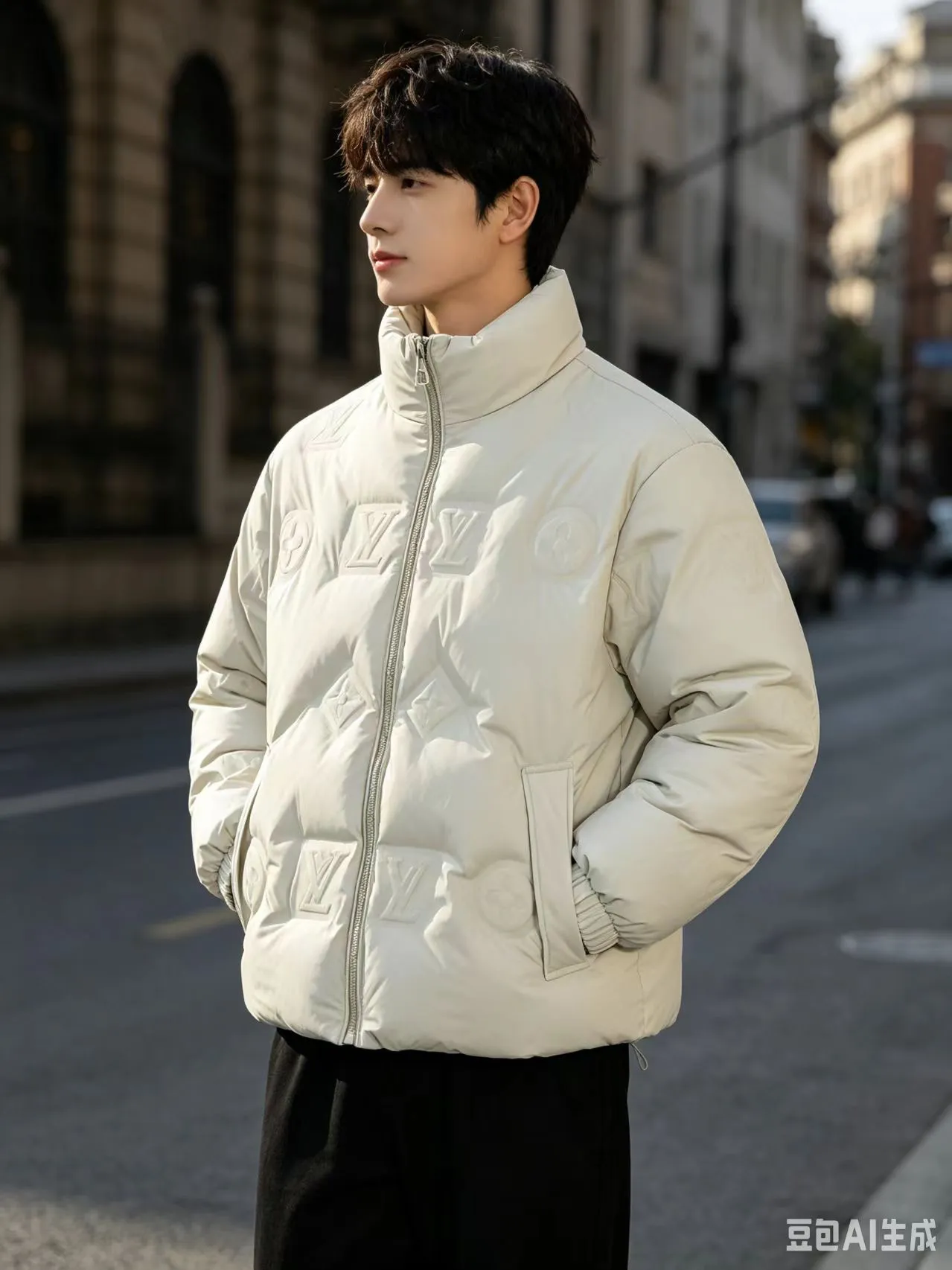 Louis Vuitton/Louis Vuitton embossed embossed down jacket